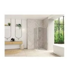 Porte Montage Angle Smart Design - Sans Seuil - Verre Transparent - 80 Cm - Kinedo