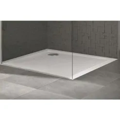 Receveur De Douche Blanc Bac Extra Plat 80 X 80 X 3,2 Cm Kinestart Kinedo RD080