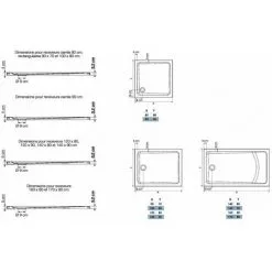 Receveur De Douche Blanc Bac Extra Plat 80 X 80 X 3,2 Cm Kinestart Kinedo RD080 -KINEDO Soldes 2022 34951729 5