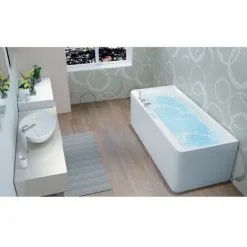 Baignoire Balnéo SAMBA 170x70 Cm Tête à Gauche SENSATION AIR POOL - KINEDO BSLI170BGSAP1 - Blanc