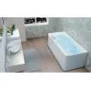 Baignoire Balnéo SAMBA MAT 170x70 Cm Tête à Gauche MIX COLOR - KINEDO BSLI170MGMCO1 - Blanc Mat