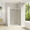 Kinedo Paroi De Douche Coulissante Smart Design Sans Seuil 160 + Profile Chromé + Sérigraphie