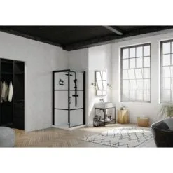 KINEDO Cabine De Douche Complète Carré Brooklyn Factory Noire 90 -KINEDO Soldes 2022 43849098 3