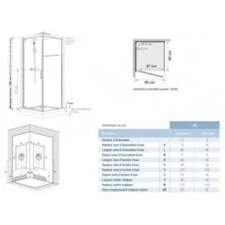 KINEDO Cabine De Douche Complète Carré Brooklyn Factory Noire 90 -KINEDO Soldes 2022 43849098 4