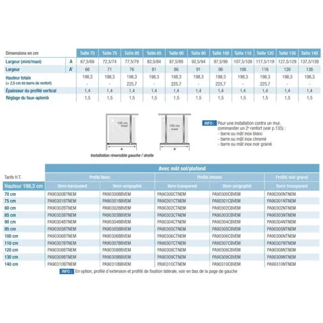 KINEDO Paroi De Douche Fixe Smart Design Solo Avec Mât, 200 X 70, Blanc 2 KINEDO Paroi De Douche Fixe Smart Design Solo Avec Mât, 200 X 70, Blanc – Image 2