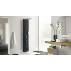 KINEDO Colonne De Douche Thermostatique Aquaglass , Noir