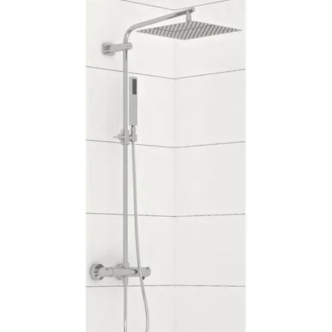 KINEDO Colonne De Douche Aquazen Chromée Carrée Thermostatique 1 KINEDO Colonne De Douche Aquazen Chromée Carrée Thermostatique