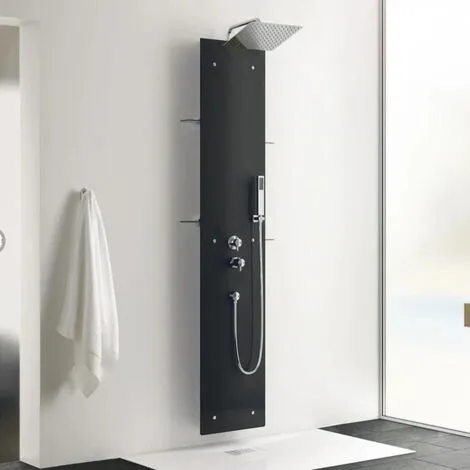 KINEDO Colonne De Douche Hydromassante Aquaglass, Perle Noire 2 KINEDO Colonne De Douche Hydromassante Aquaglass, Perle Noire – Image 2