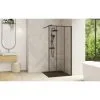 KINEDO Paroi De Douche Verre Profilés Noirs Smart Design Solo Factory, 200 X 70