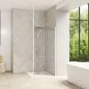 KINEDO Paroi De Douche Fixe Smart Design Solo Sérigraphiée Avec Mât, 200 X 140, Blanc