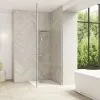 KINEDO Paroi De Douche Fixe Smart Design Solo Avec Mât, 225,7 X 80, Chromé