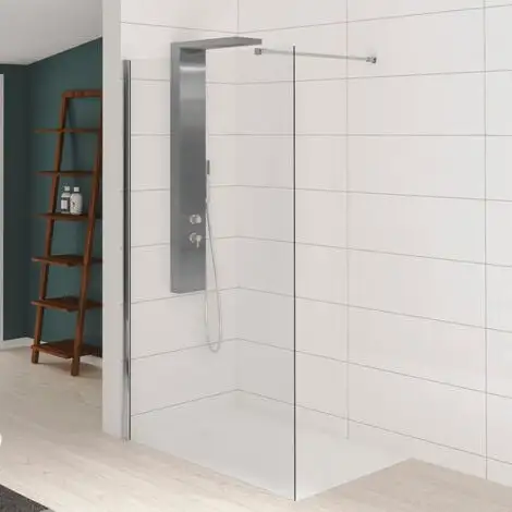 KINEDO Paroi De Douche Verre Transparent Kinestyle Solo, 200 X 140 1 KINEDO Paroi De Douche Verre Transparent Kinestyle Solo, 200 X 140