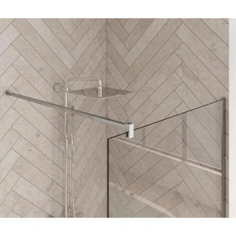 KINEDO Paroi De Douche Fixe Smart Design Solo Verre Sérigraphie Cosmos, 198,3 X 75, Blanc 2 KINEDO Paroi De Douche Fixe Smart Design Solo Verre Sérigraphie Cosmos, 198,3 X 75, Blanc – Image 2