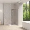 KINEDO Paroi De Douche Fixe Smart Design Solo Avec Mât, 225,7 X 80, Blanc