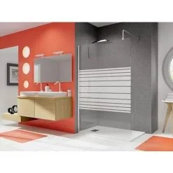 Kinedo - Paroi Douche Fixe Supra II Solo, 70, Verre Transparent, Blanc